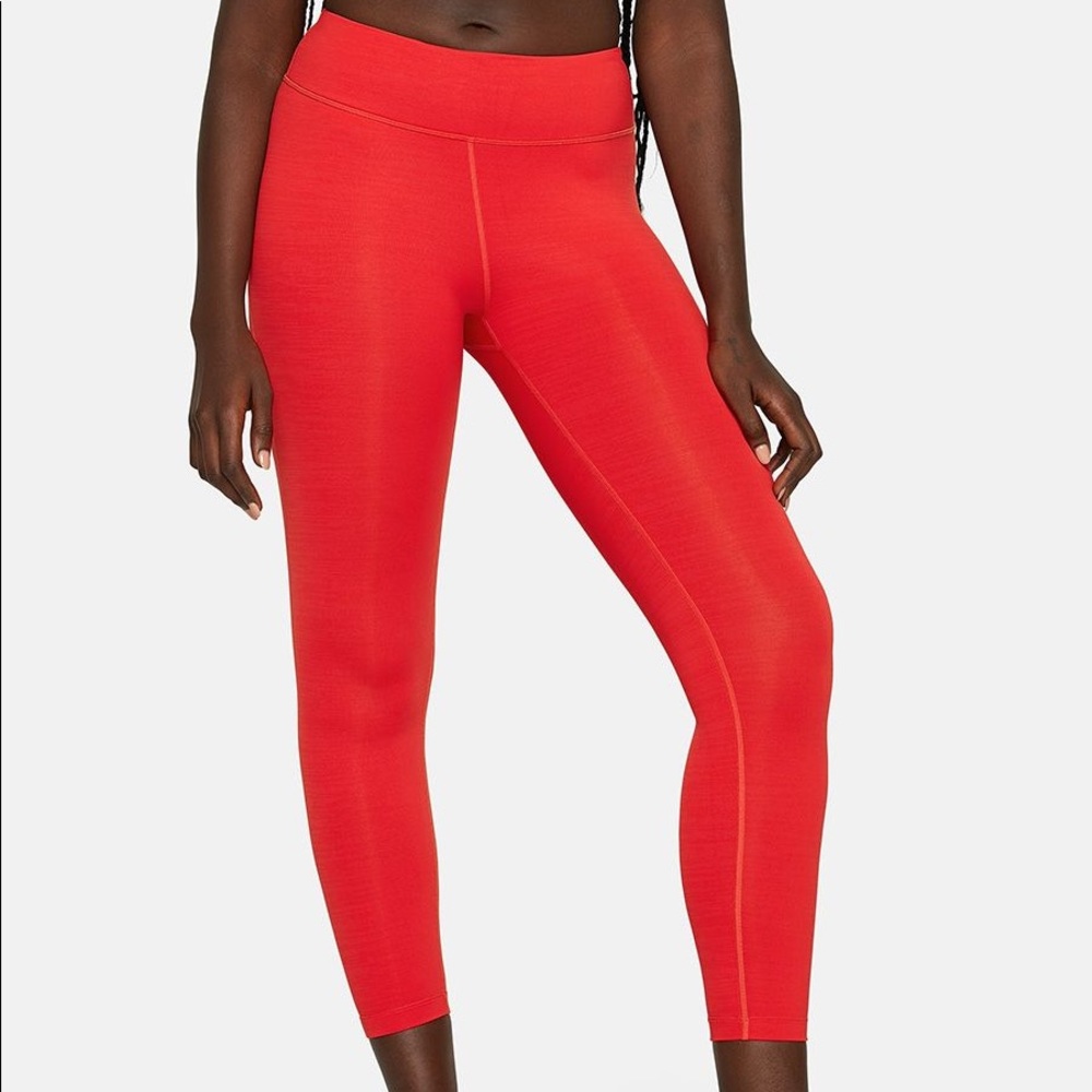 Outdoor Voices Tech Sweat Leggings in Scarlet